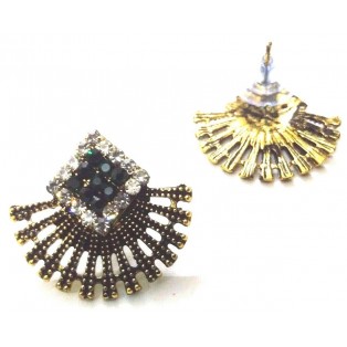 Golden Oxidized Earring Ethnic Imitation Jhumka Jhumki Jewelry Dangle Drop EA376
